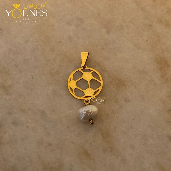 آویز طلا توپ مرواریدی